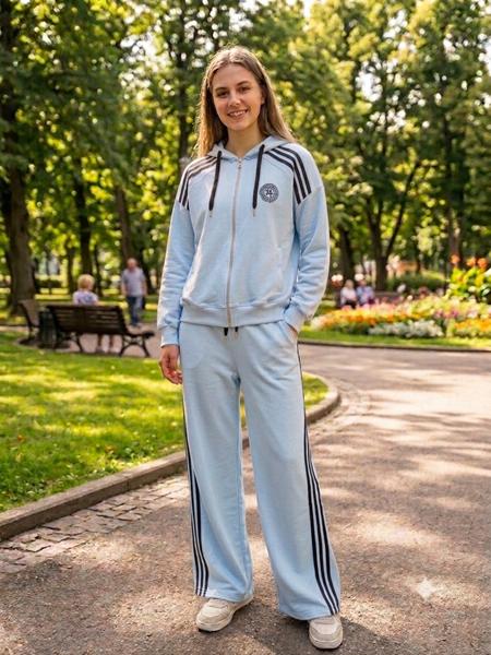 Костюм спорт Newe (S-L) 2406 l.blue (деми)
