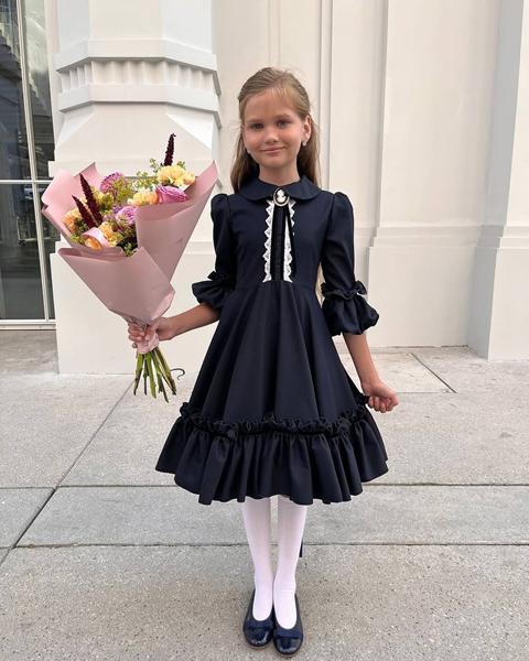 Платье Alisa Brand (128-152) 1335-1523 navy (деми)