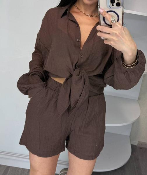 Костюм Lora (M-XL) LR1705 brown (лето)