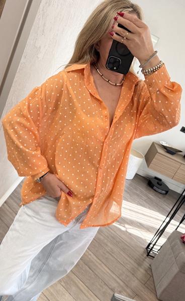 Рубашка Lora (M-XL) LR1709 orange (деми)