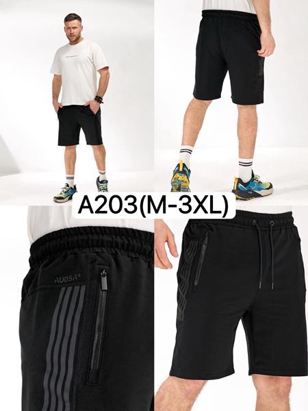 Шорты Ale-Ate (M-3XL) A203 black (лето)