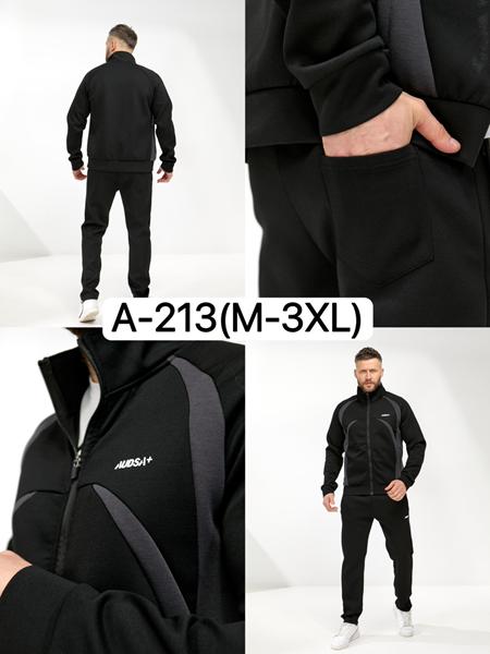 Костюм спорт Ale-Ate (M-3XL) A213 black (лето)