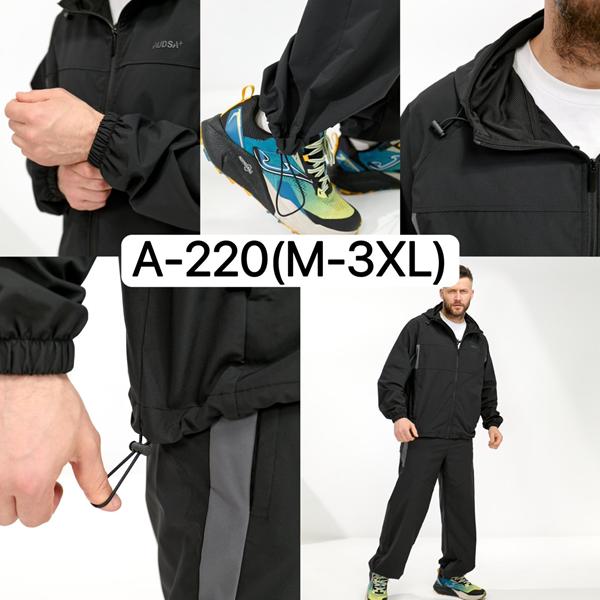 Костюм спорт Ale-Ate (M-3XL) A220 black (лето)