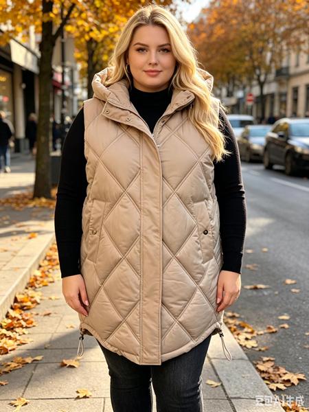 Жилетка Jacket (52-60) 6605 beige (деми)
