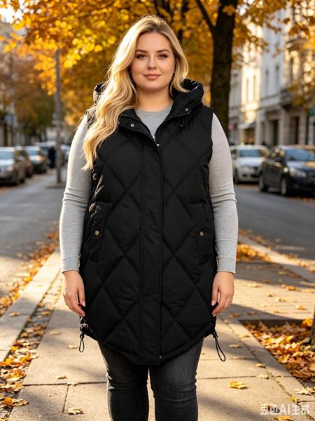 Жилетка Jacket (52-60) 6605 black (деми)