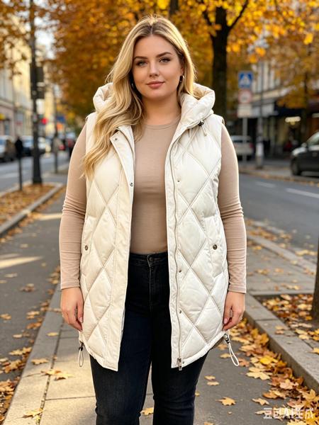 Жилетка Jacket (52-60) 6605 milk (деми)