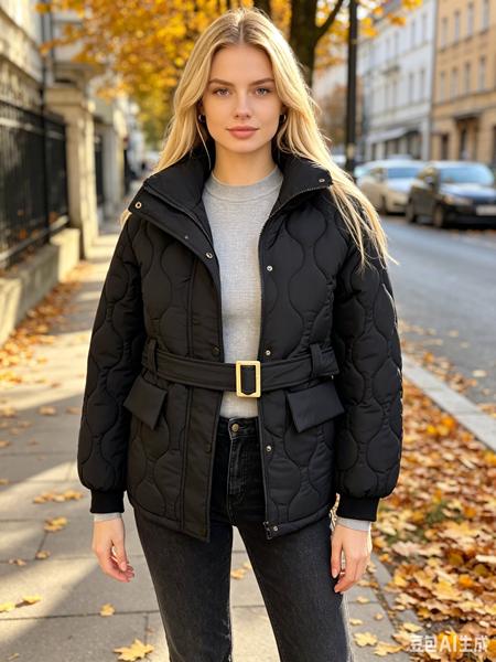 Куртка Jacket (M-XL) B8821 black (деми)