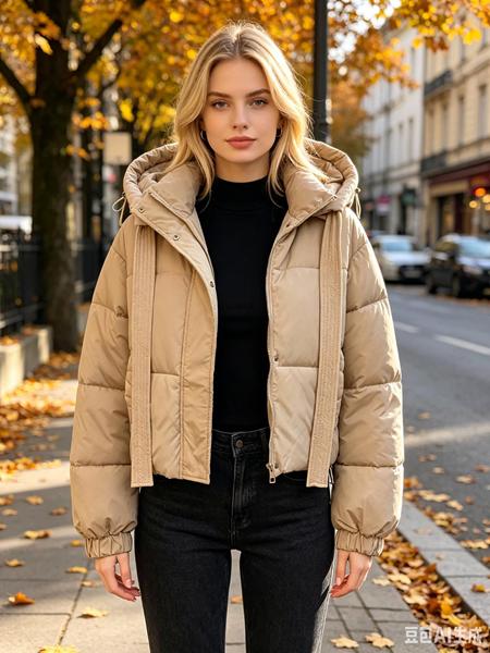 Куртка Jacket (L-2XL) B9209 d.beige (деми)