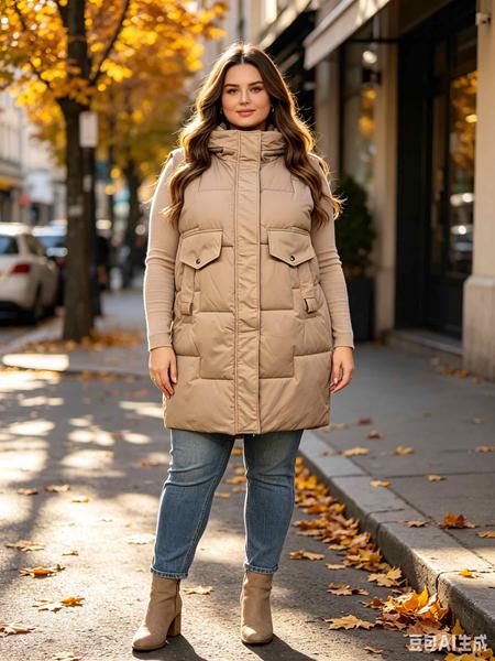 Жилетка Jacket (52-60) M6602 beige (деми)