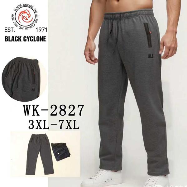 Штаны спорт Hoan (3XL-7XL) 2827 black (деми)