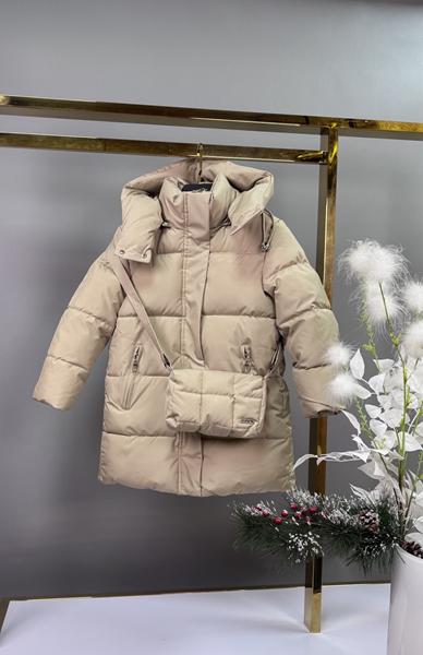 Куртка Delfinka (122-146) 1815 beige (зима)