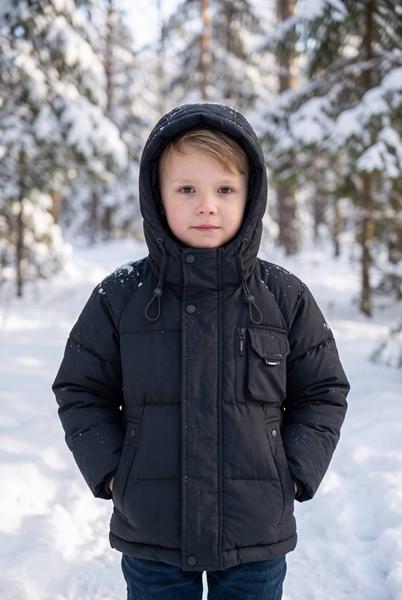 Куртка Delfinka (110-128) 26340 black (зима)