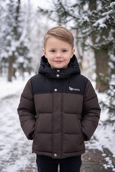 Куртка Delfinka (104-122) 26343 brown (зима)