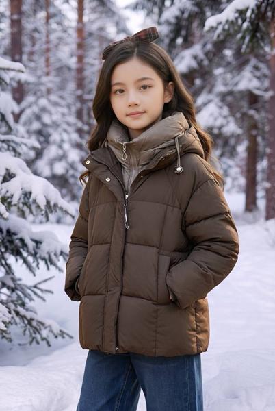 Куртка Delfinka (134-158) 66128 brown (зима)