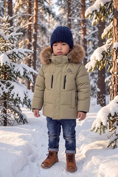 Куртка Delfinka (92-116) HM611 beige (зима)