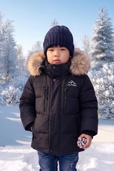 Куртка Delfinka (92-116) HM611 black (зима)