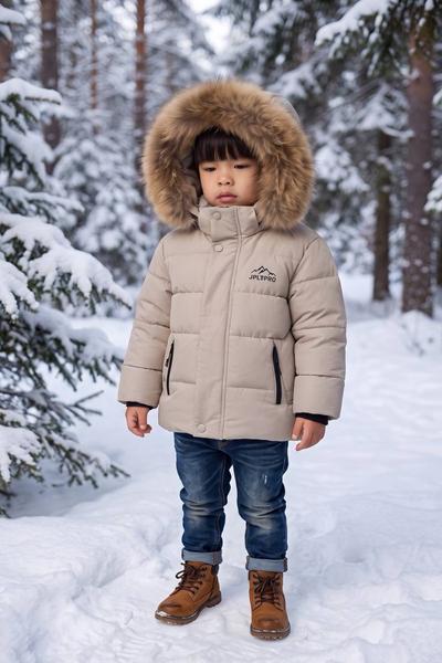 Куртка Delfinka (92-116) HM620 beige (зима)