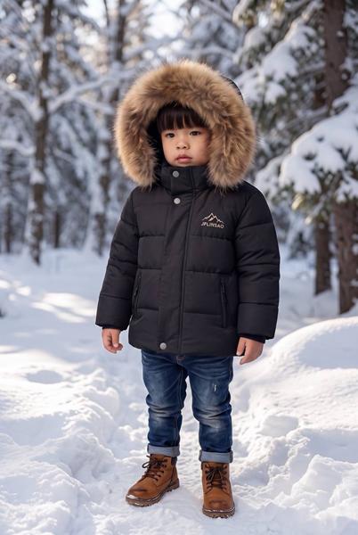Куртка Delfinka (92-116) HM620 black (зима)