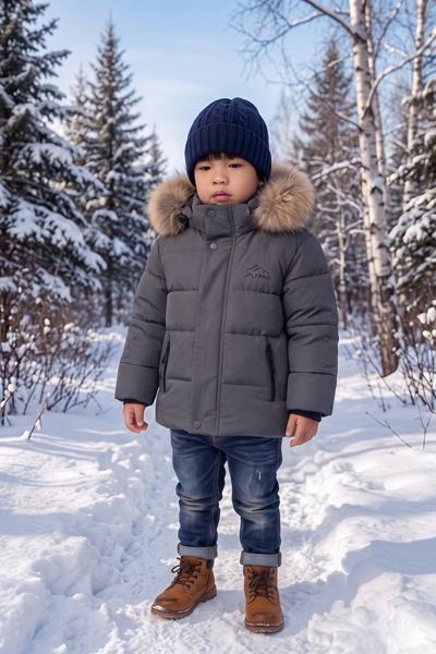 Куртка Delfinka (92-116) HM620 grey (зима)
