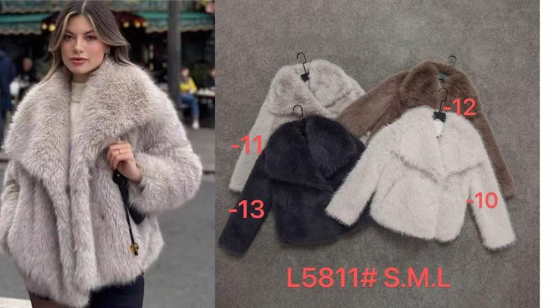 Шуба Yafeier (S-L) L5811-10 grey (зима)