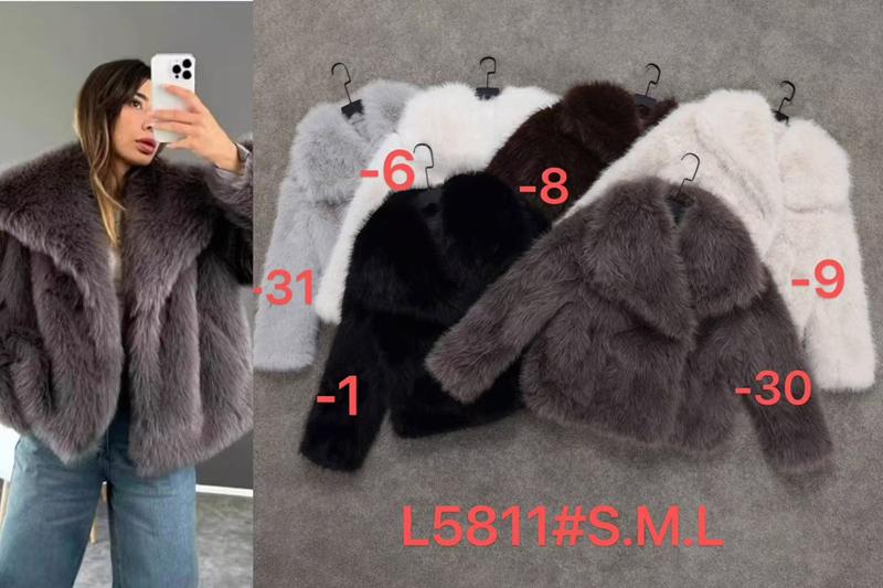 Шуба Yafeier (S-L) ML5811-31 grey (зима)