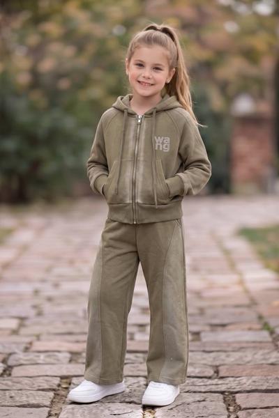 Костюм спорт Delfinka (110-150) 8601 khaki (деми)
