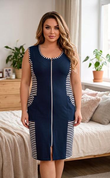 Халат Romeo life (50-54) 2506 navy (лето)
