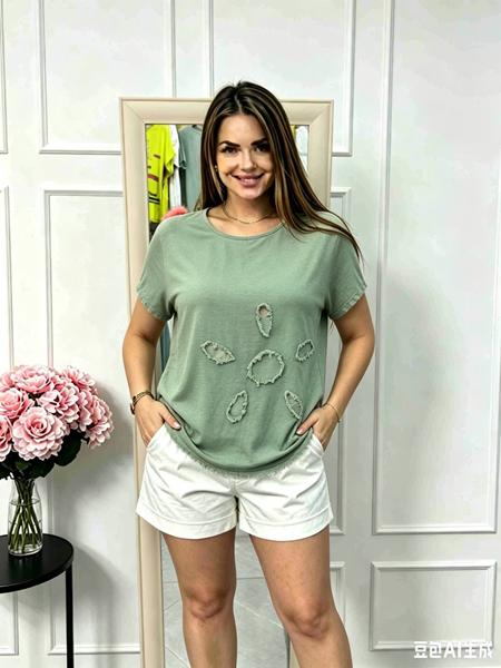 Футболка Romeo life (52-58) 7589 khaki (лето)