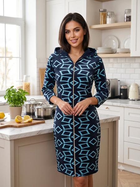 Халат Romeo life (52-58) RL1202 navy (деми)