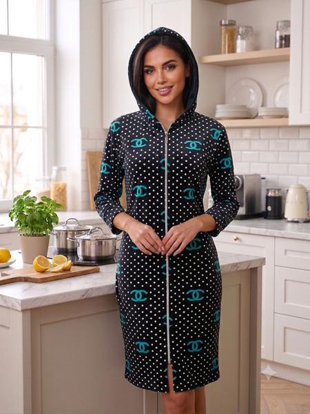 Халат Romeo life (52-58) RL1203 black (деми)