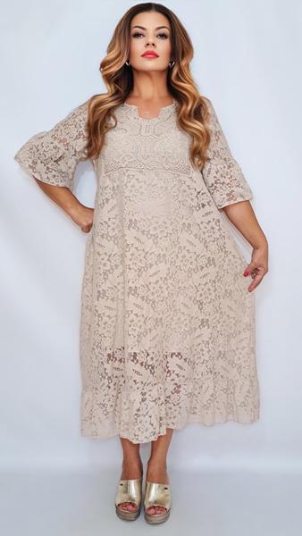 Платье Romeo life (52-56) RL1234 beige (лето)