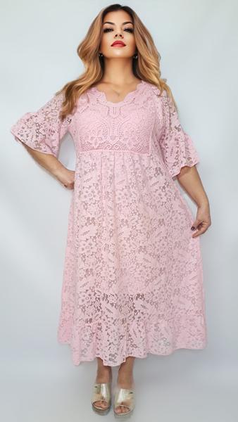 Платье Romeo life (52-56) RL1235 pink (лето)