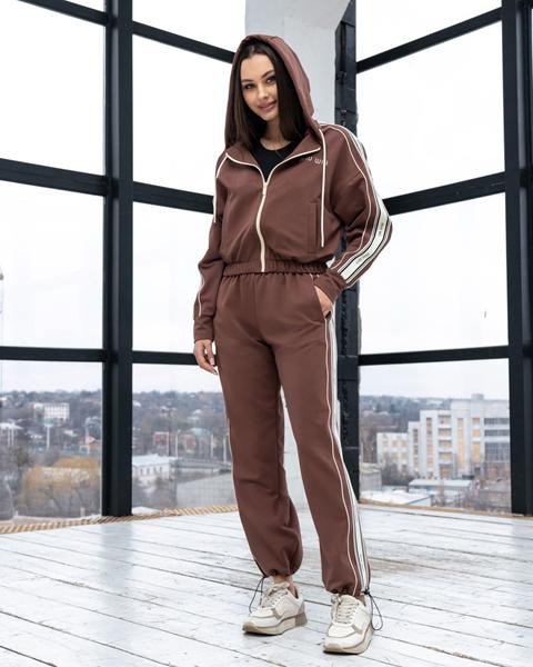 Костюм спорт AZNA (XS-L) Д124 brown (деми)