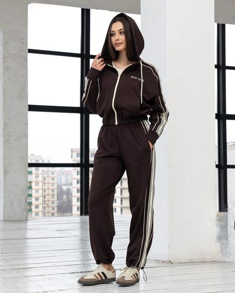 Костюм спорт AZNA (XS-L) Д124 chocolate (деми)