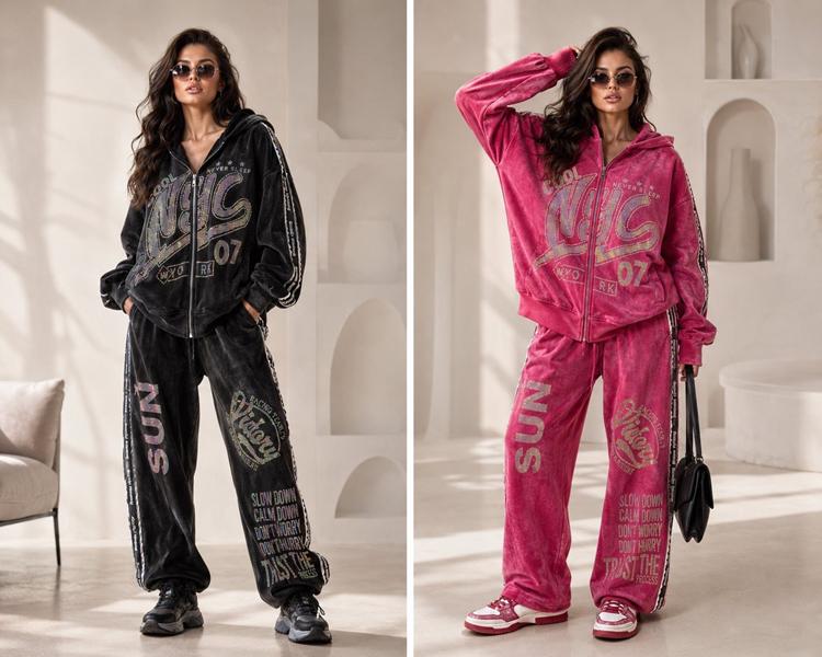Костюм спорт Yafeier (S-L) T2153 pink (деми)