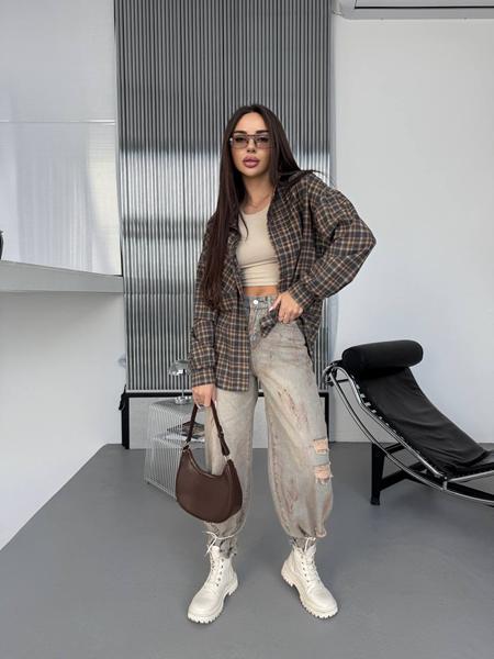 Рубашка Akulova (42-50) 412 grey-brown (деми)