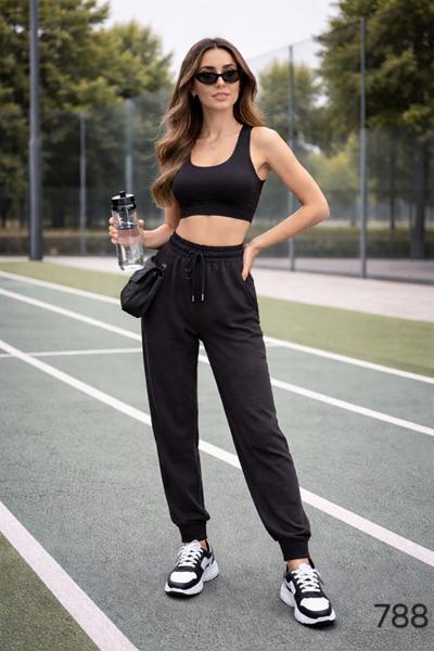 Штаны спорт Loren (40-42) 788 black (деми)