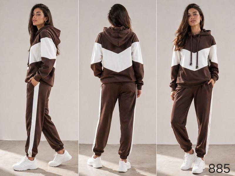 Костюм спорт Loren (42-56) 885 brown-white (деми)