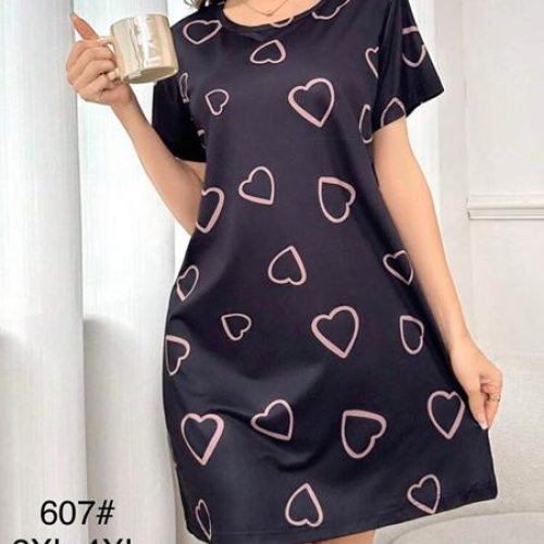 Ночнушка Anion (2XL-4XL) 607 black (лето) Anion 607 black