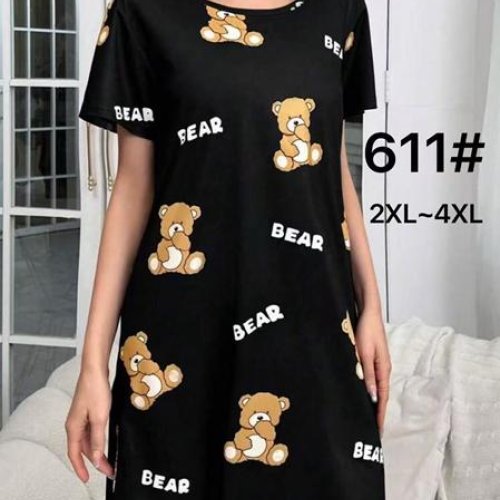 Ночнушка Anion (2XL-4XL) 611 black (лето) Anion 611 black