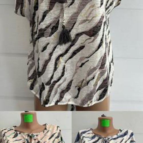 Футболка Gertie (48-58) 6285 beige-l.blue (лето) Gertie 6285 beige-l.blue