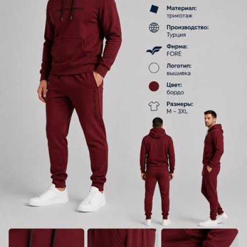 Костюм спорт AZT (M-3XL) AZ869-2134 wine (деми) AZT AZ869-2134 wine