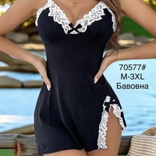 Ночнушка Fili Wear (50-58) 70577 black (лето) Fili Wear 70577 black