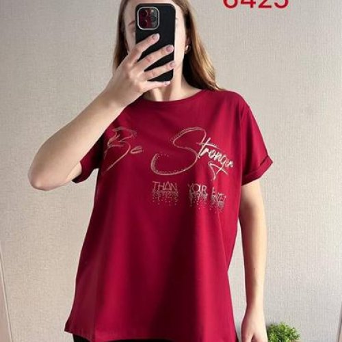 Футболка FSN (48-54) 6425 wine (лето) FSN 6425 wine
