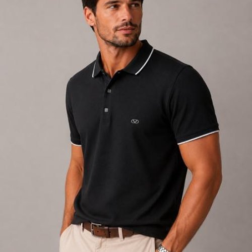 Футболка Vip Stendo (M-2XL) 5890 black (лето) Vip Stendo 5890 black