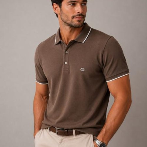 Футболка Vip Stendo (M-2XL) 5890 brown (лето) Vip Stendo 5890 brown