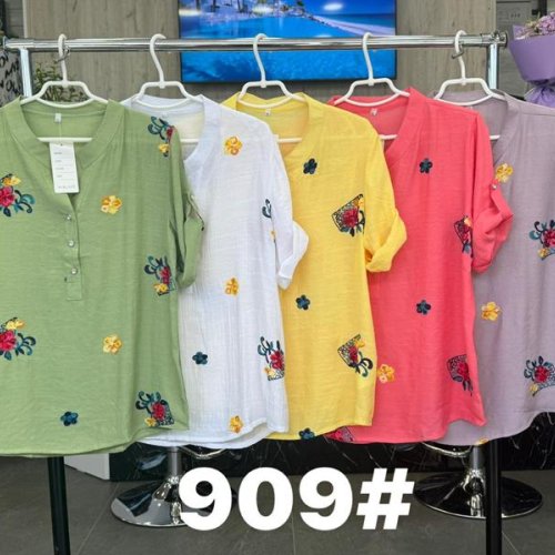 Футболка Yafeier (XL-4XL) 909 yellow (лето) Yafeier 909 yellow