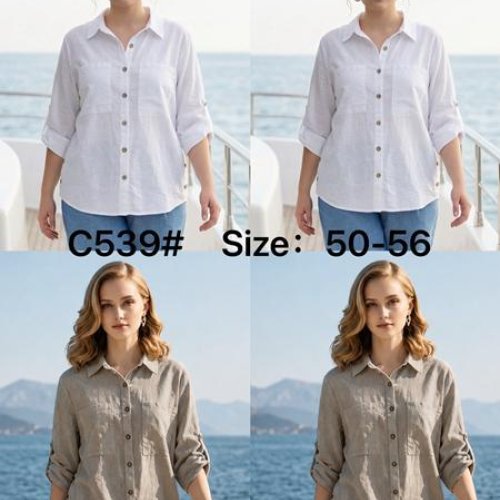 Рубашка Yafeier (50-56) C539 beige (лето) Yafeier C539 beige
