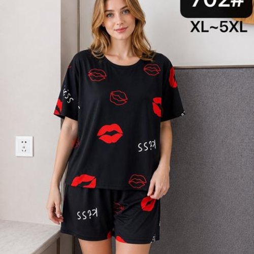 Пижама Romeo life (XL-5XL) 702 black (лето) Romeo life 702 black