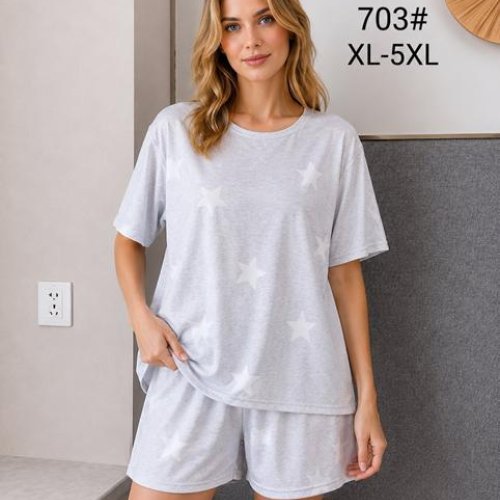 Пижама Romeo life (XL-5XL) 703 grey (лето) Romeo life 703 grey